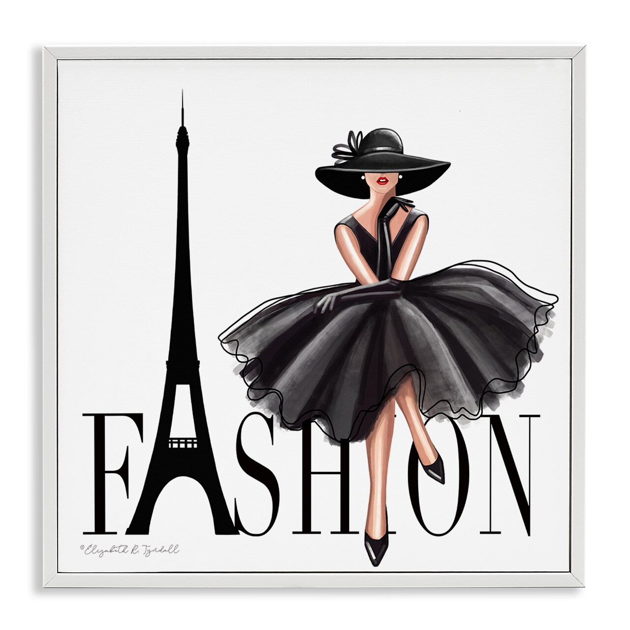 Stupell Industries Parisian Fashion Illustration Framed Giclee Art